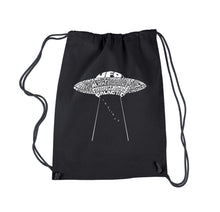 Load image into Gallery viewer, Flying Saucer UFO - Drawstring Backpack