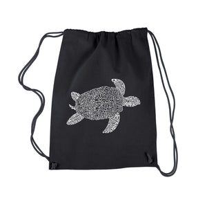 Turtle - Drawstring Backpack