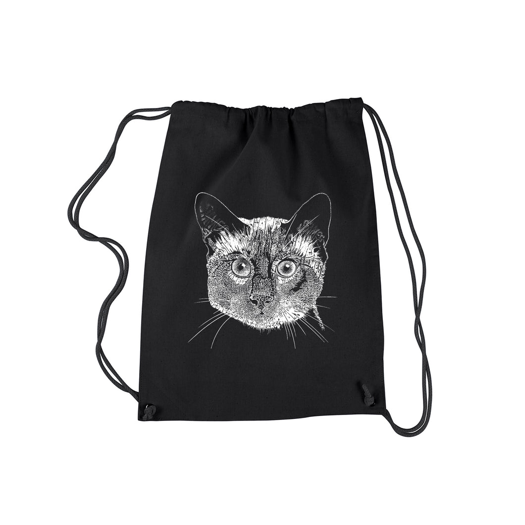 Siamese Cat  - Drawstring Backpack