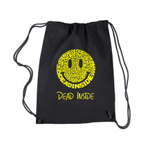 Load image into Gallery viewer, Dead Inside Smile - Drawstring Backpack