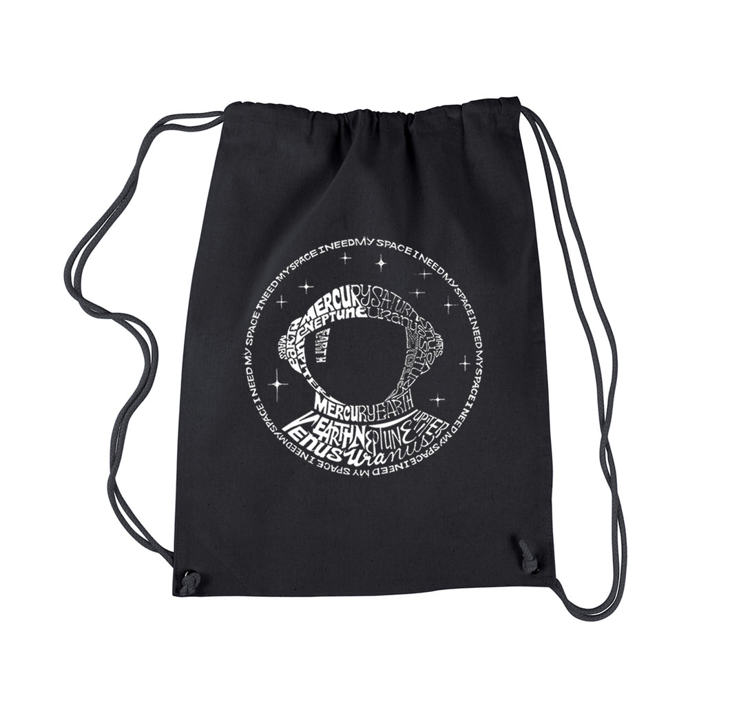 I Need My Space Astronaut - Drawstring Backpack