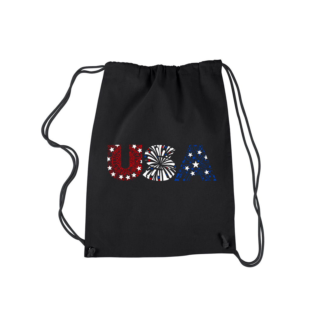 USA Fireworks - Drawstring Backpack