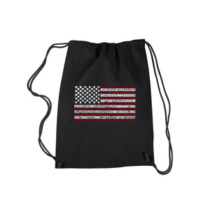 50 States USA Flag  - Drawstring Backpack
