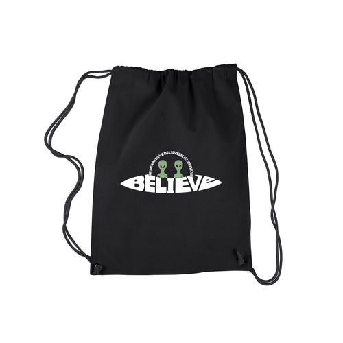 Believe UFO - Drawstring Backpack