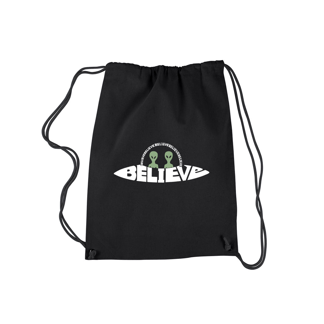 Believe UFO - Drawstring Backpack