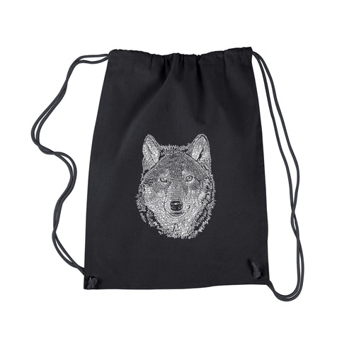 Wolf - Drawstring Backpack
