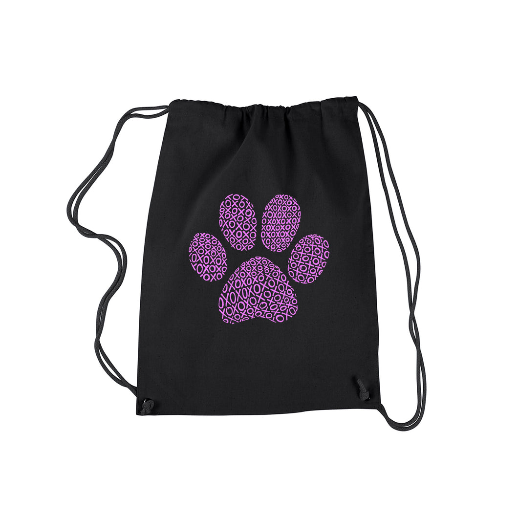 XOXO Dog Paw  - Drawstring Backpack
