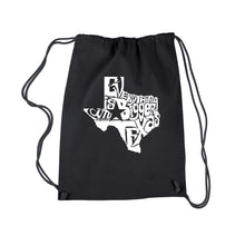 Load image into Gallery viewer, Everything is Bigger in Texas - Drawstring Backpack