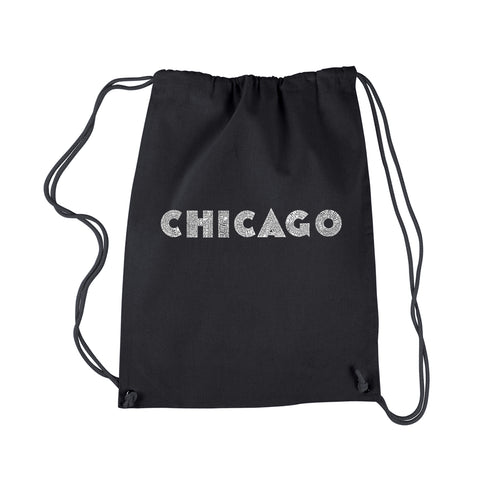 CHICAGO NEIGHBORHOODS - Drawstring Backpack