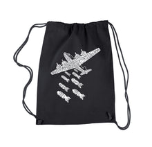 Load image into Gallery viewer, DROP BEATS NOT BOMBS - Drawstring Backpack