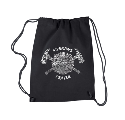 FIREMAN'S PRAYER - Drawstring Backpack
