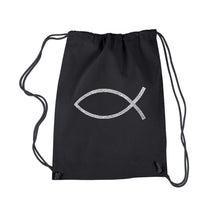 Load image into Gallery viewer, JESUS FISH - Drawstring Backpack