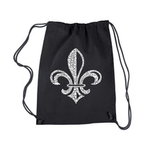 Load image into Gallery viewer, LYRICS TO WHEN THE SAINTS GO MARCHING IN - Drawstring Backpack