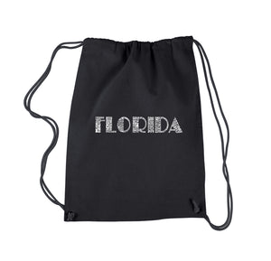 POPULAR CITIES IN FLORIDA - Drawstring Backpack