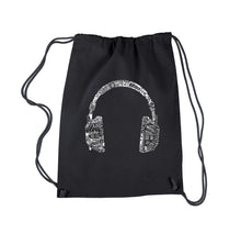 Load image into Gallery viewer, Music in Different Languages Headphones - Drawstring Backpack