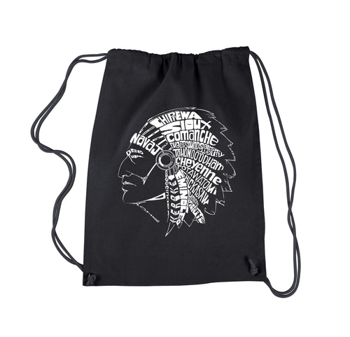 POPULAR NATIVE AMERICAN INDIAN TRIBES - Drawstring Backpack