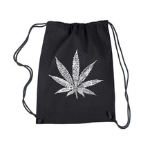 Load image into Gallery viewer, 50 DIFFERENT STREET TERMS FOR MARIJUANA - Drawstring Backpack
