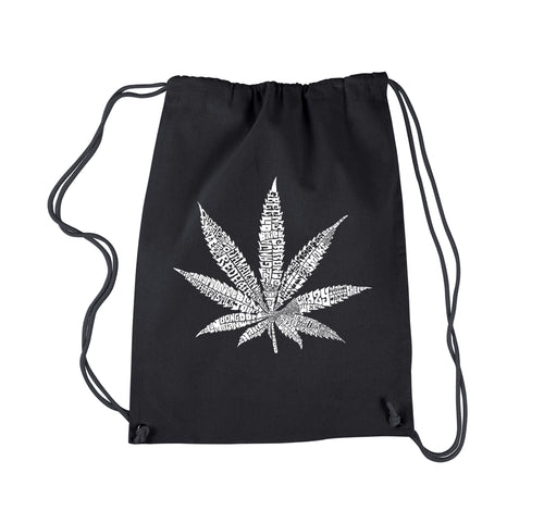 50 DIFFERENT STREET TERMS FOR MARIJUANA - Drawstring Backpack