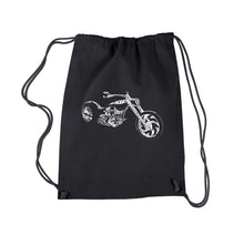 Load image into Gallery viewer, MOTORCYCLE - Drawstring Backpack