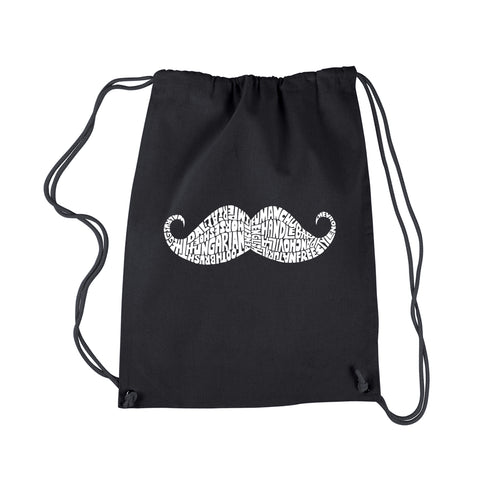 WAYS TO STYLE A MOUSTACHE - Drawstring Backpack