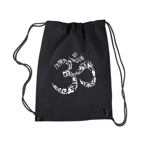 THE OM SYMBOL OUT OF YOGA POSES - Drawstring Backpack