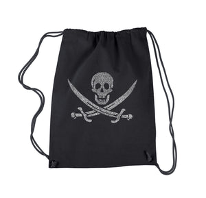 LYRICS TO A LEGENDARY PIRATE SONG - Drawstring Backpack