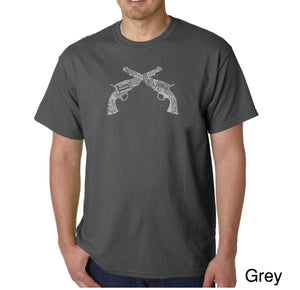CROSSED PISTOLS - Men's Word Art T-Shirt