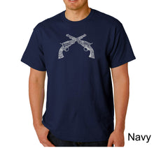 Load image into Gallery viewer, CROSSED PISTOLS - Men&#39;s Word Art T-Shirt