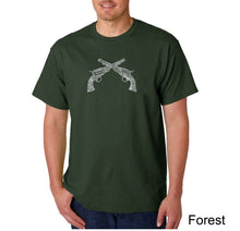 Load image into Gallery viewer, CROSSED PISTOLS - Men&#39;s Word Art T-Shirt