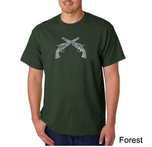 CROSSED PISTOLS - Men's Word Art T-Shirt