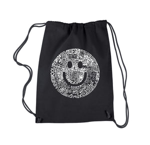 SMILE IN DIFFERENT LANGUAGES - Drawstring Backpack