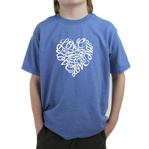 LOVE - Boy's Word Art T-Shirt
