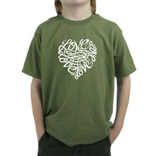 Load image into Gallery viewer, LOVE - Boy&#39;s Word Art T-Shirt