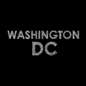 WASHINGTON DC NEIGHBORHOODS - Girl's Word Art Hooded Sweatshirt