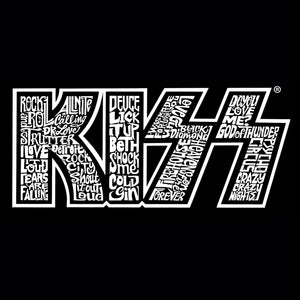 LA Pop Art Girl's Word Art Long Sleeve - KISS Classic Logo