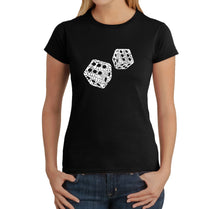 Load image into Gallery viewer, DIFFERENT ROLLS THROWN IN THE GAME OF CRAPS - Women&#39;s Word Art T-Shirt