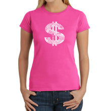 Load image into Gallery viewer, Dollar Sign - Women&#39;s Word Art T-Shirt