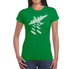 DROP BEATS NOT BOMBS - Women's Word Art T-Shirt