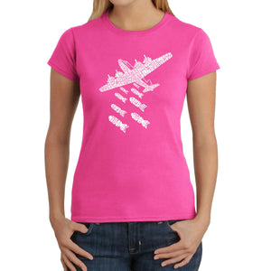 DROP BEATS NOT BOMBS - Women's Word Art T-Shirt