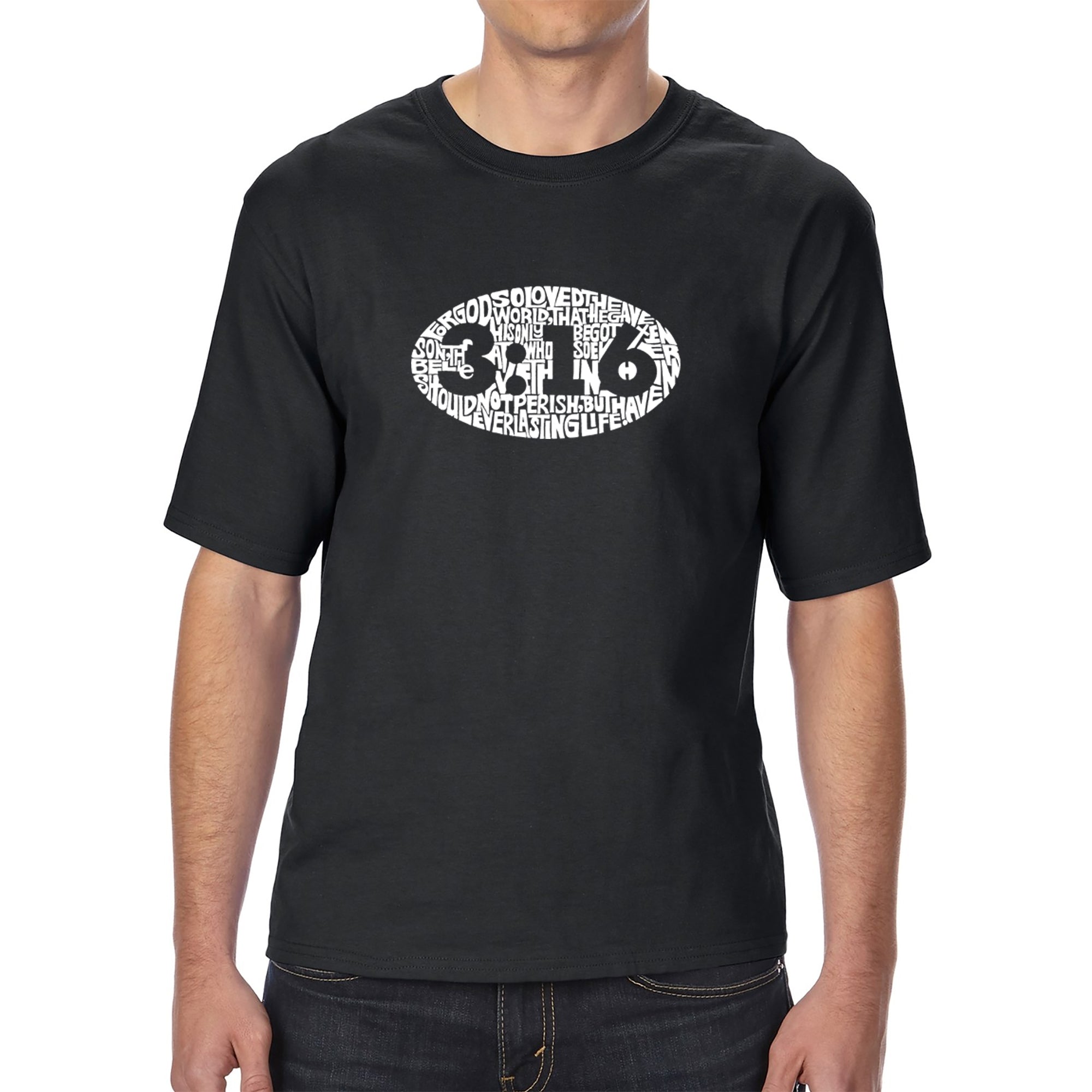 John 3:16 - Men's Tall Word Art T-Shirt – LA Pop Art