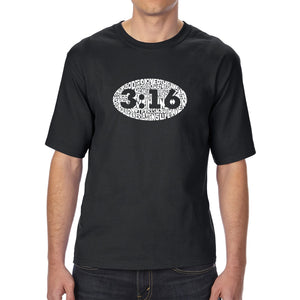 John 3:16 - Men's Tall Word Art T-Shirt