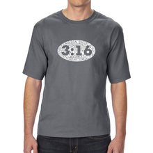 Load image into Gallery viewer, John 3:16 - Men&#39;s Tall Word Art T-Shirt