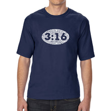 Load image into Gallery viewer, John 3:16 - Men&#39;s Tall Word Art T-Shirt