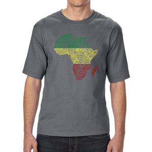 Countries in Africa - Men's Tall Word Art T-Shirt