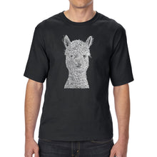 Load image into Gallery viewer, Alpaca - Men&#39;s Tall Word Art T-Shirt