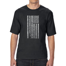 Load image into Gallery viewer, National Anthem Flag - Men&#39;s Tall Word Art T-Shirt