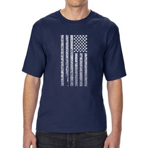 National Anthem Flag - Men's Tall Word Art T-Shirt