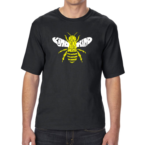 Bee Kind  - Men's Tall and Long Word Art T-Shirt