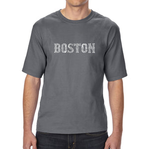 BOSTON NEIGHBORHOODS - Men's Tall Word Art T-Shirt