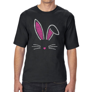 Bunny Ears  - Men's Tall and Long Word Art T-Shirt